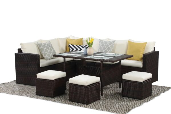 7-piece-wicker-patio-dining-sectional-set-aerial-view