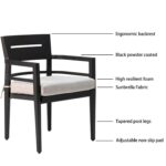 aluminum-outdoor-dining-chairs-sunbrella-features