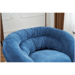 antique-navy-blue-chenille-360-swivel-accent-chair-close-up