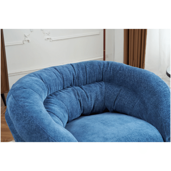 antique-navy-blue-chenille-360-swivel-accent-chair-close-up