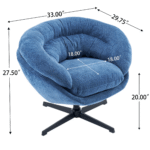 antique-navy-blue-chenille-360-swivel-accent-chair-dimensions