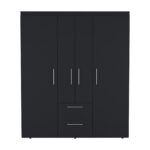 bariloche-black-4-door-wardrobe-angle-open-2
