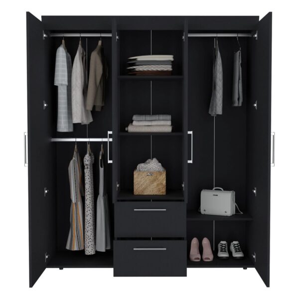 bariloche-black-4-door-wardrobe-open
