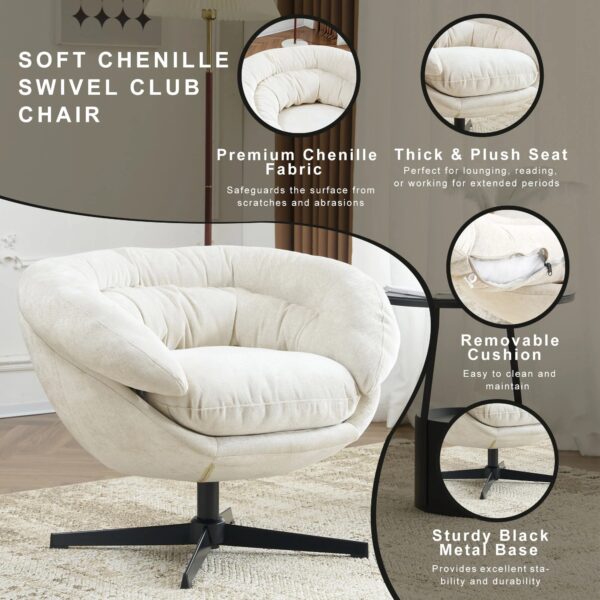 beige-chenille-360-swivel-accent-chair-features