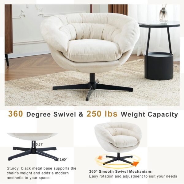 beige-chenille-360-swivel-accent-chair-front-angle