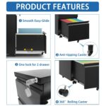 black-2-drawer-mobile-locking-file-cabinet-features