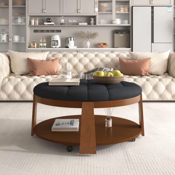black-button-tufted-ottoman-coffee-table-living-room