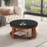 black-button-tufted-ottoman-coffee-table-room-setting