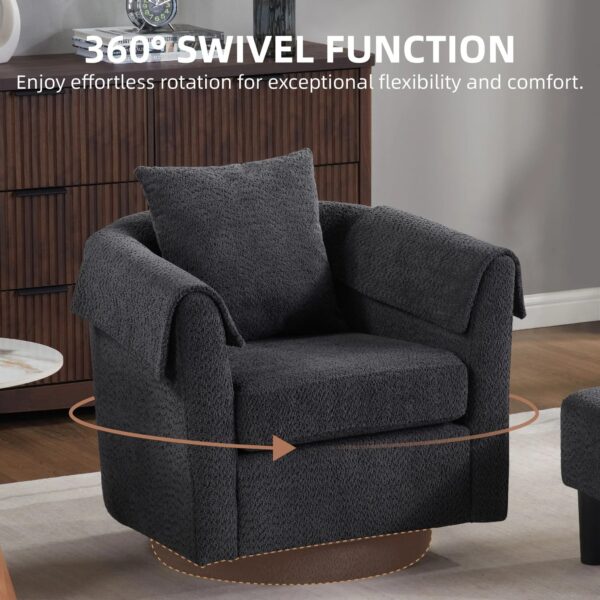 black-chenille-swivel-accent-chair-360-swivel-function