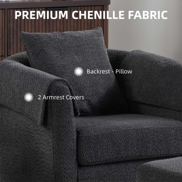 black-chenille-swivel-accent-chair-premium-chenille-fabric