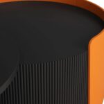 black-orange-round-nesting-extendable-coffee-table-detail