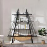 black-sailboat-industrial-bookshelf-angle-view