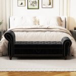 black-velvet-bed-bench-backrest-detail