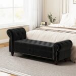 black-velvet-bed-bench-in-bedroom