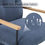 blue-corduroy-accent-chair-wood-arms-soft-durable-fabric