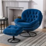 blue-velvet-swivel-accent-chair-ottoman-living-room