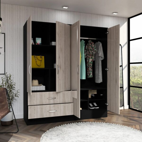 bolton-black-light-gray-armoire-bedroom-setting