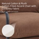brown-corduroy-reclining-accent-chair-cushion-fabric-detail