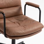 brown-pu-leather-mid-back-reclining-office-chair-armrest-detail