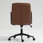 brown-pu-leather-mid-back-reclining-office-chair-rear-angle