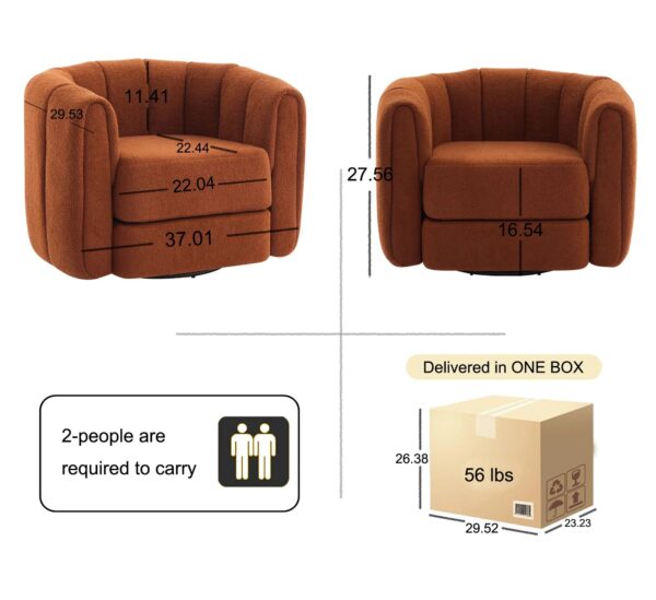 brown-swivel-barrel-accent-chair-dimensions