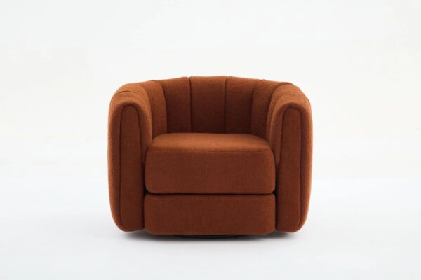 brown-swivel-barrel-accent-chair-front-view