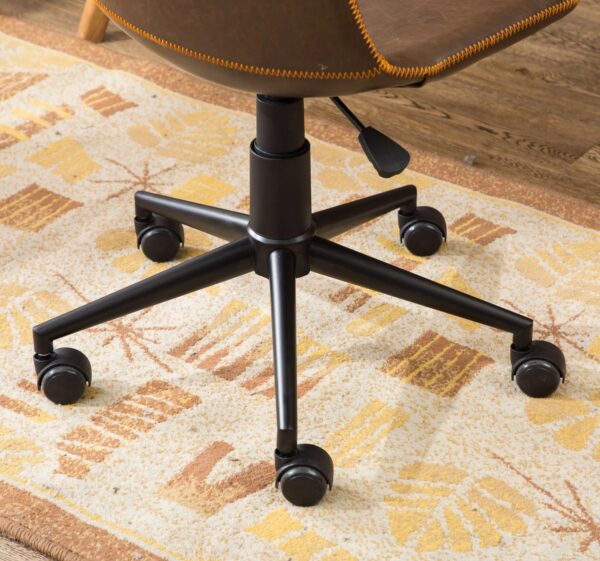 cesena-brown-faux-leather-swivel-office-chair-base-detail