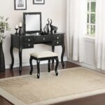 classic-black-vanity-set-with-stool-in-room