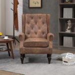 coffee-high-back-armchair-front-view