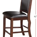 dark-brown-wood-counter-height-chair-dimensions
