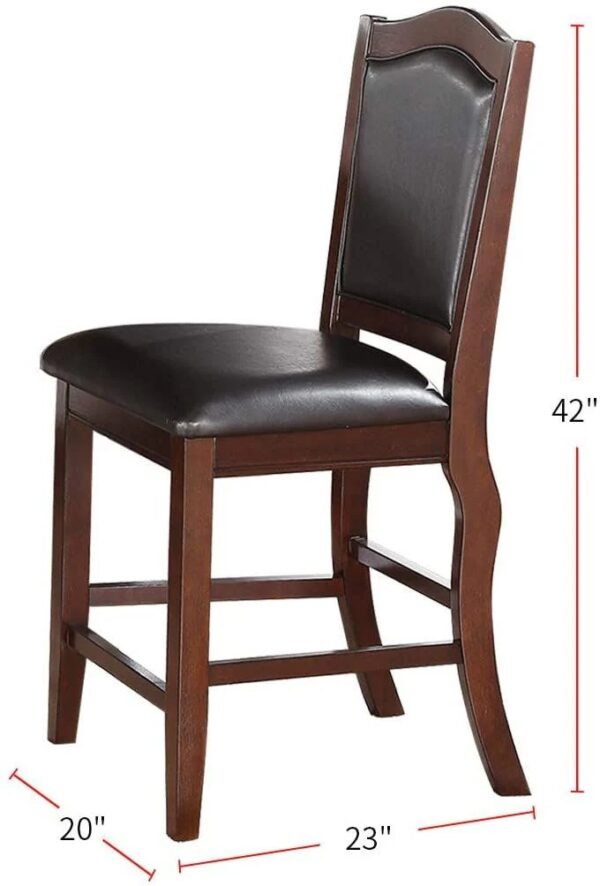dark-brown-wood-counter-height-chair-dimensions