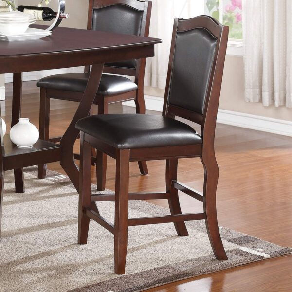 dark-brown-wood-counter-height-chairs-at-table