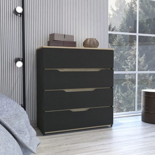 deehome-lynbrook-black-light-oak-dresser-bedroom-setting
