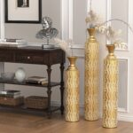 distressed-gold-vine-vase-set-living-room