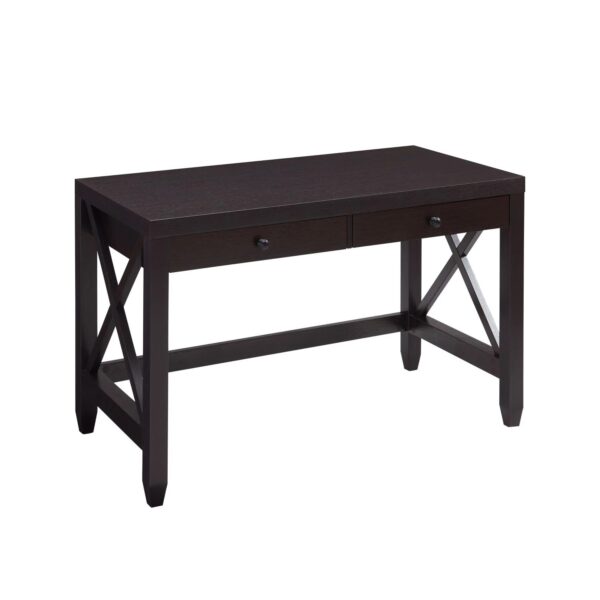 espresso-writing-desk-two-drawers-side-view