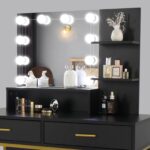 fch-black-vanity-set-led-bulbs-gold-stool-in-room