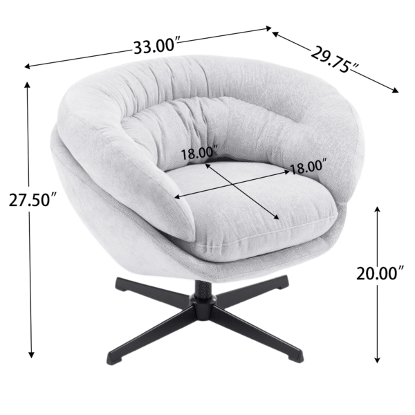 gray-chenille-swivel-club-accent-chair-product-dimensions