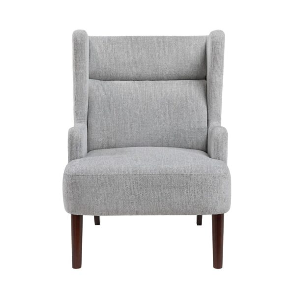gray-chenille-wingback-accent-chair-front-view