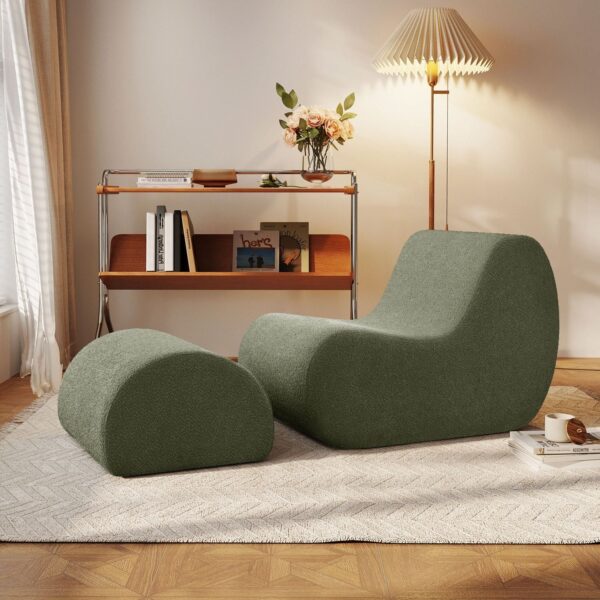 green-curved-accent-chair-ottoman-living-room