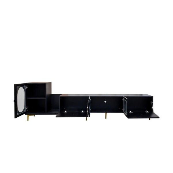 homary-black-extendable-tv-stand-extended-view