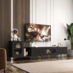 homary-black-extendable-tv-stand-living-room