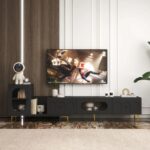 homary-black-extendable-tv-stand-room-setting