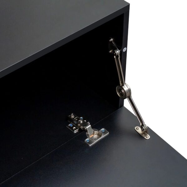 homary-black-extendable-tv-stand-storage-detail