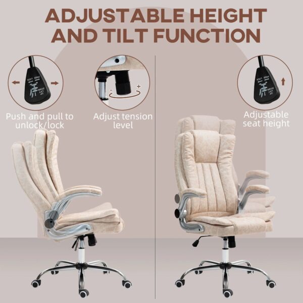 homcom-cream-white-executive-chair-flip-up-arms-adjustments