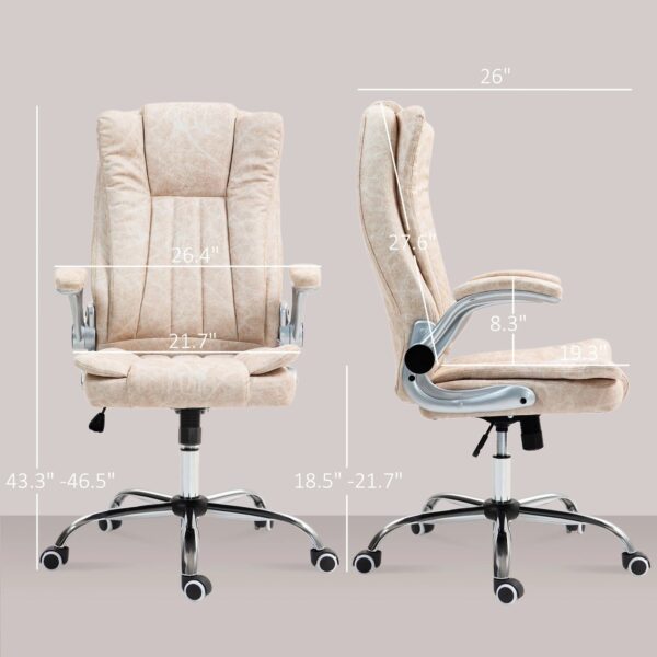 homcom-cream-white-executive-chair-flip-up-arms-dimensions