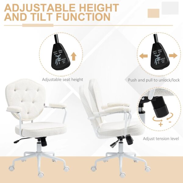 homcom-cream-white-teddy-fleece-office-chair-adjustments