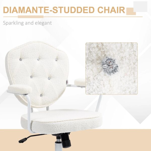 homcom-cream-white-teddy-fleece-office-chair-rhinestone-detail