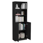 isabella-black-bookcase-open-door