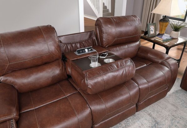 keily-dark-brown-reclining-glider-loveseat-angle-one