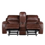 keily-dark-brown-reclining-glider-loveseat-back-view